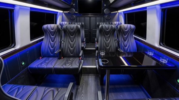 20 passenger sprinter van inside santa clara