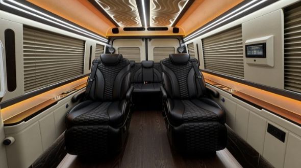 8 passenger sprinter van inside santa clara